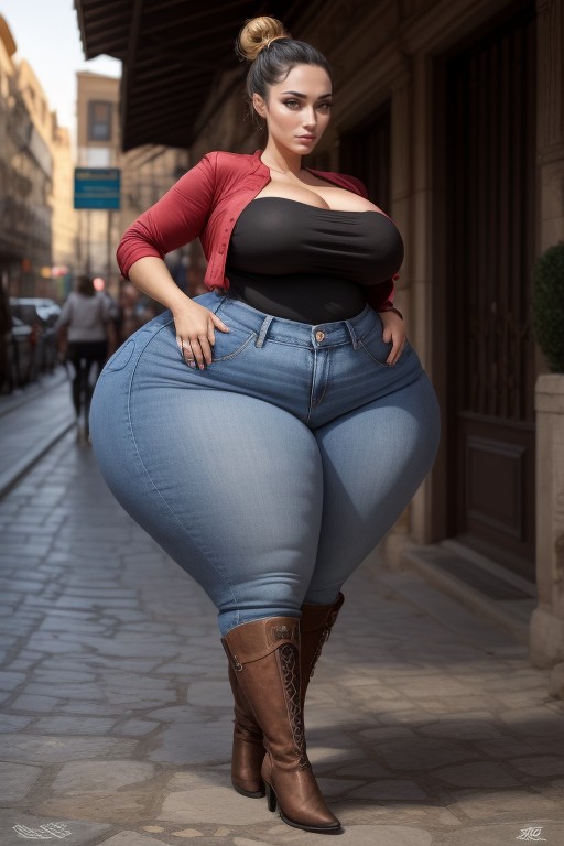 Non Protruding Curvaceous Ass, Milf, Model AI Porn