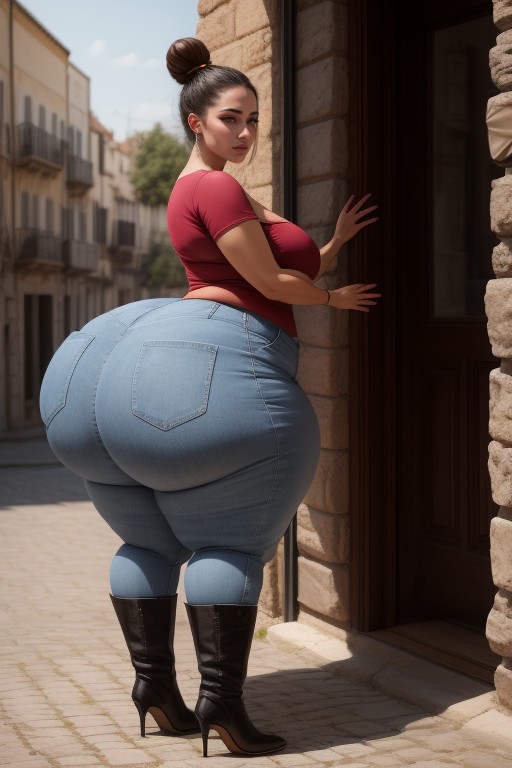 Gigantic Ass, Full Body, Front View AI Porn