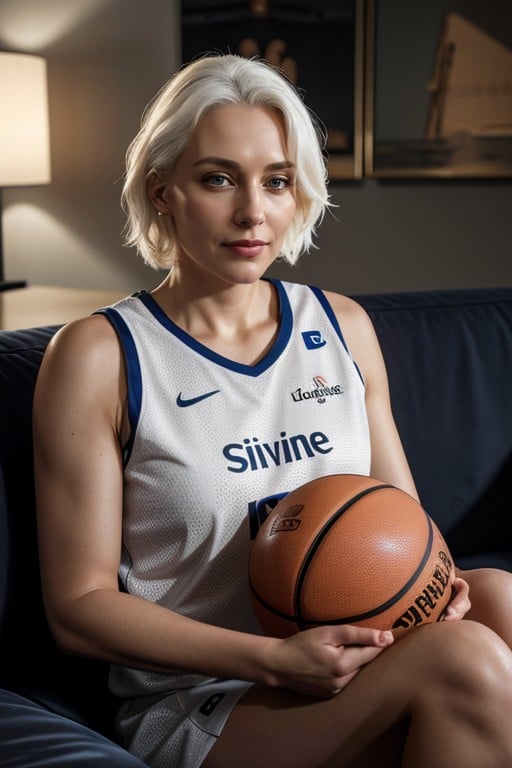 White Hair, Basketball, 20s Hentai AI Porn