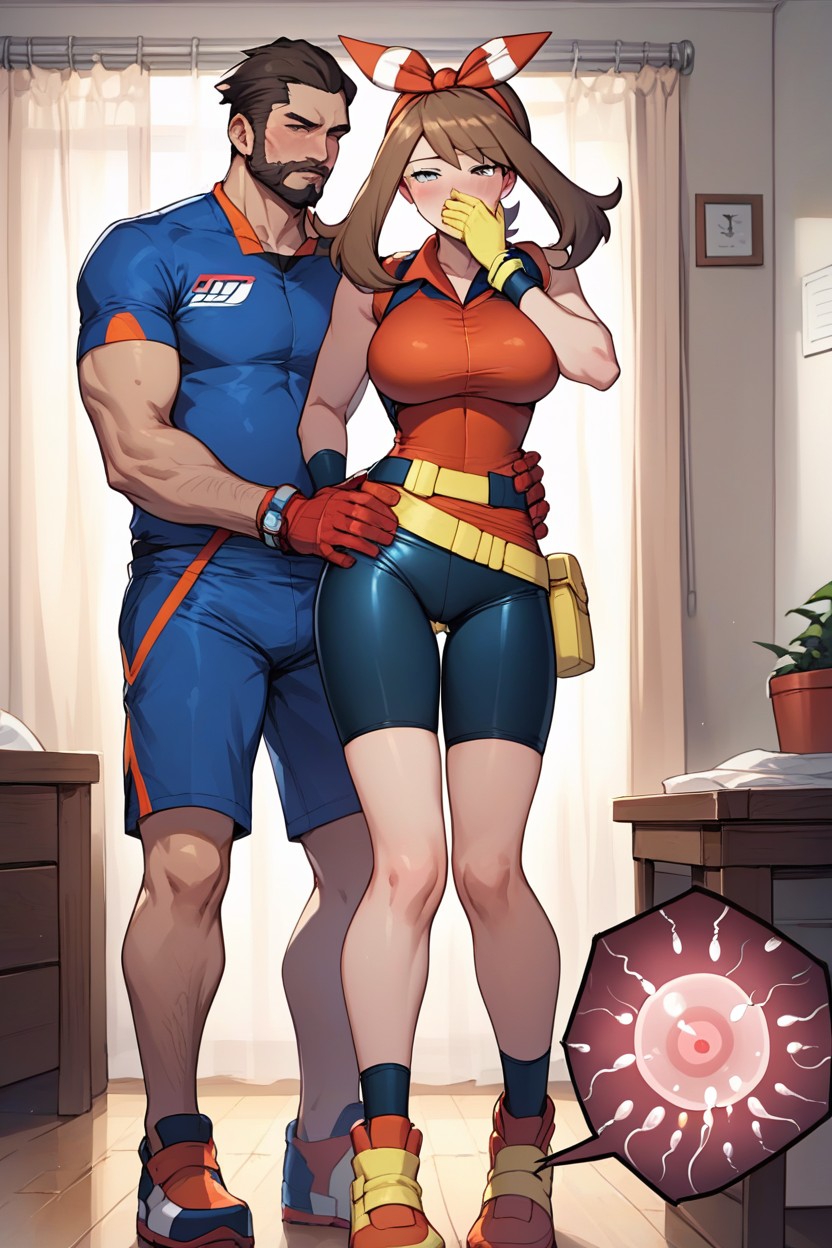 Inside, Sleeveless, Eyes Half Closed Hentai AI Porn