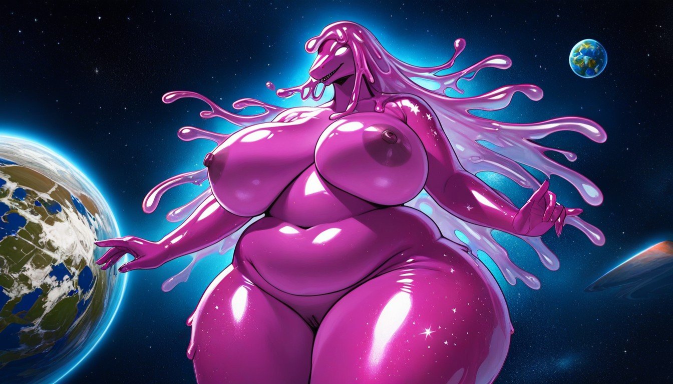 Detailed, Jelly Body, Slime Hair Furry AI Porn