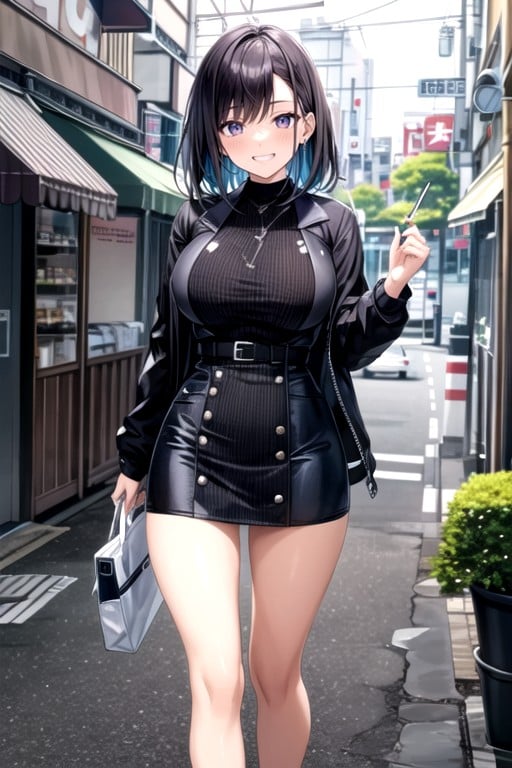 Jacket, Mini Skirt, Tokyo AI Porn