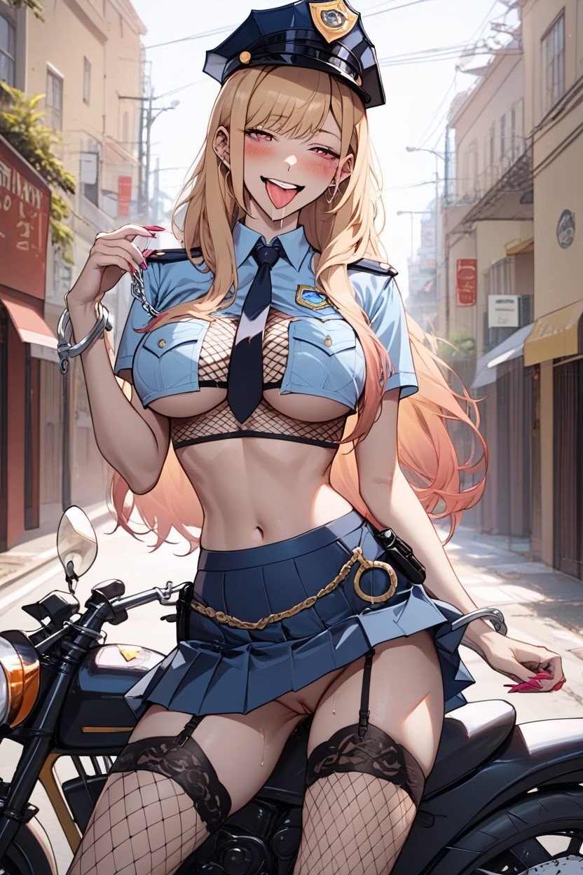 Garter Belt, Riding A Motorcycle, Perfect HandsPorno AI Hentai