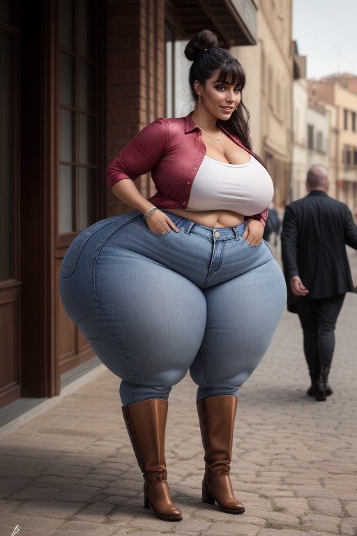 Extra Thick, Long Hair, Blouse AI Porn