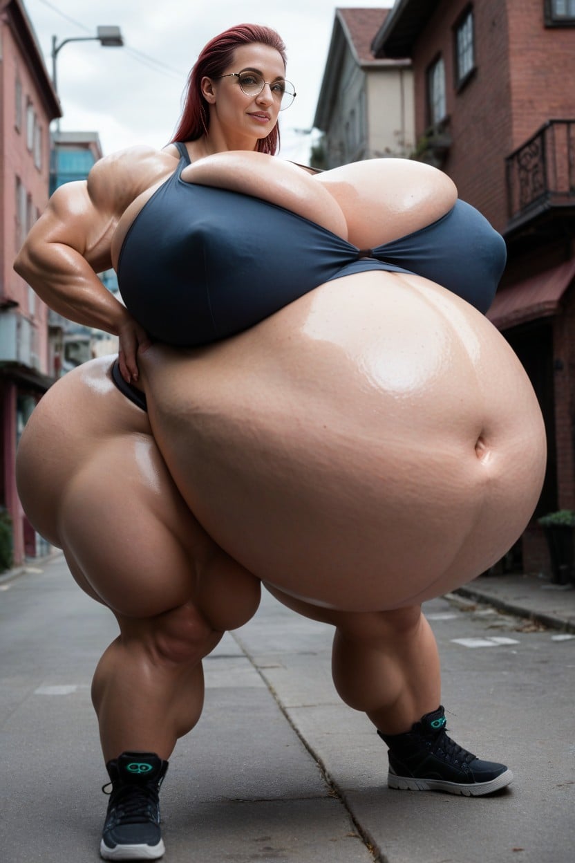 Muscular, Fat Belly, Person In Belly AI Porn