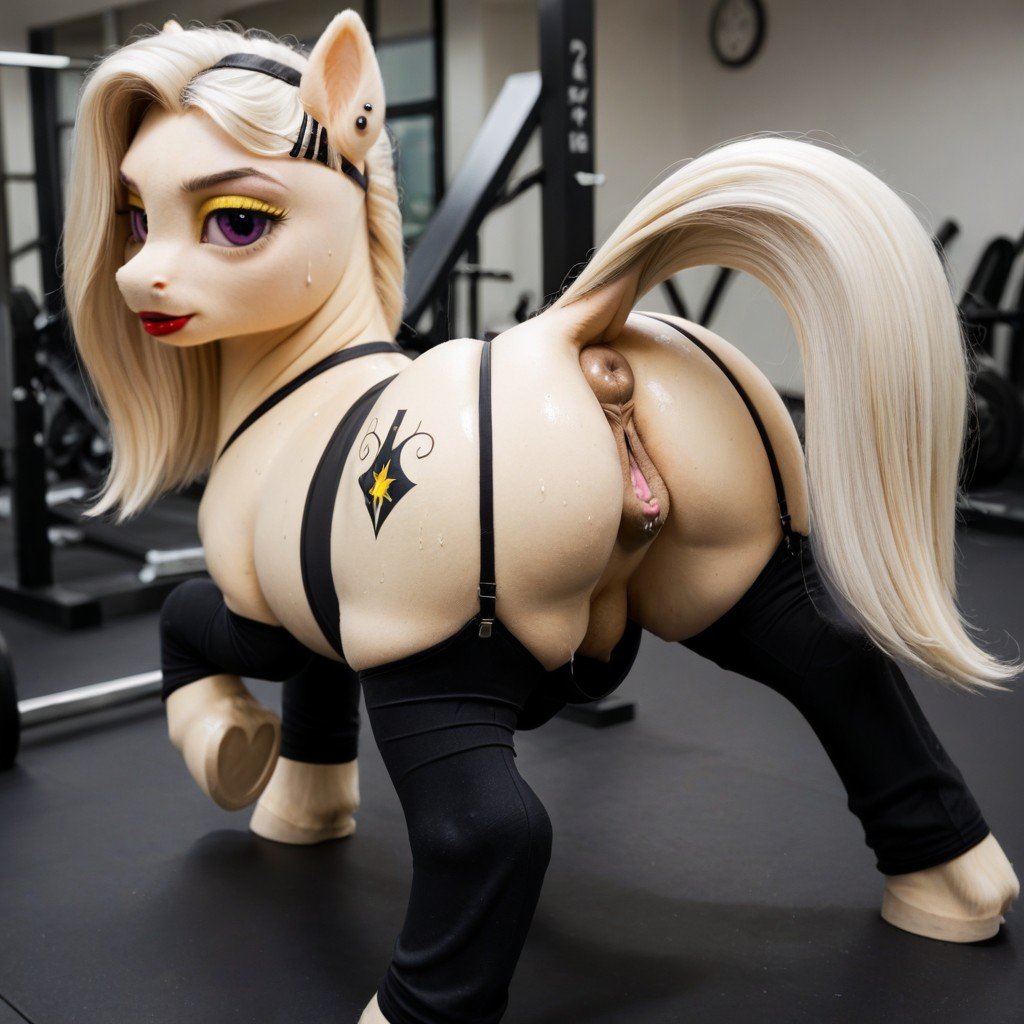 Épais, Large Pony Teats, BimboPorno IA transsexuelle