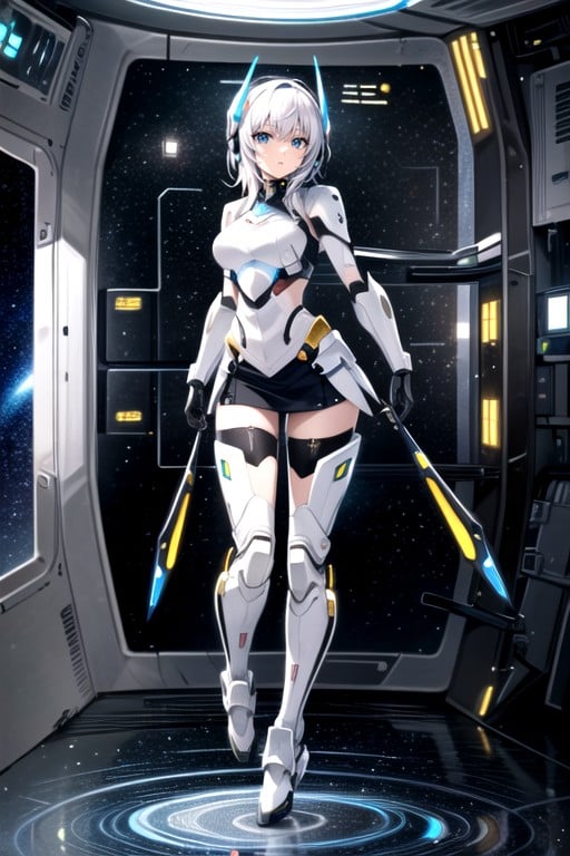 Full Body, Robot Armor, Mini Skirt AI Porn