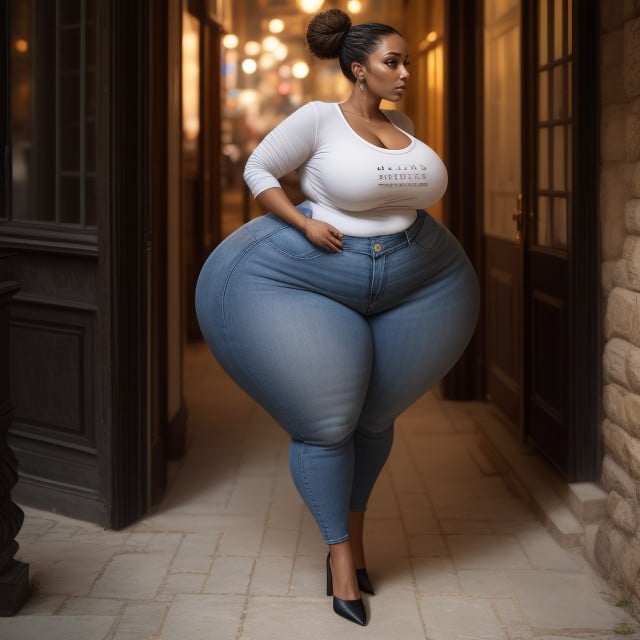 Extra Thick, Portuguese, Hyper Bottom Heavy AI Porn