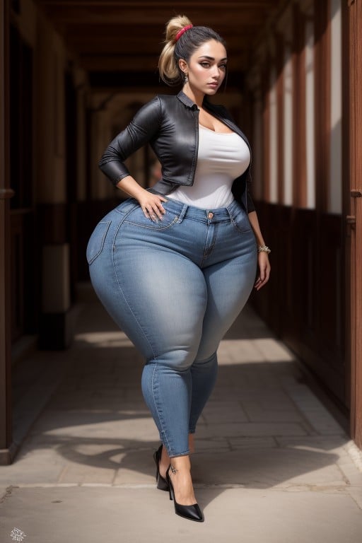 실내, Thick Fupa, Wide Curvy AssAI 포르노