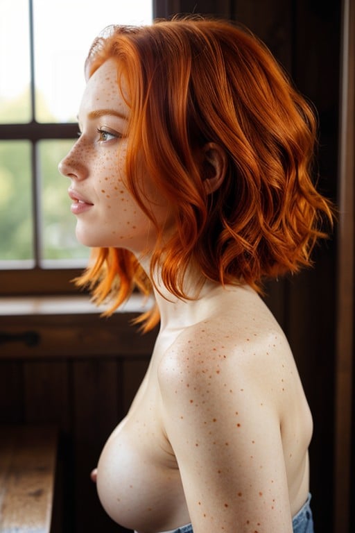 Freckles, 18, Side View Shemale AI Porn