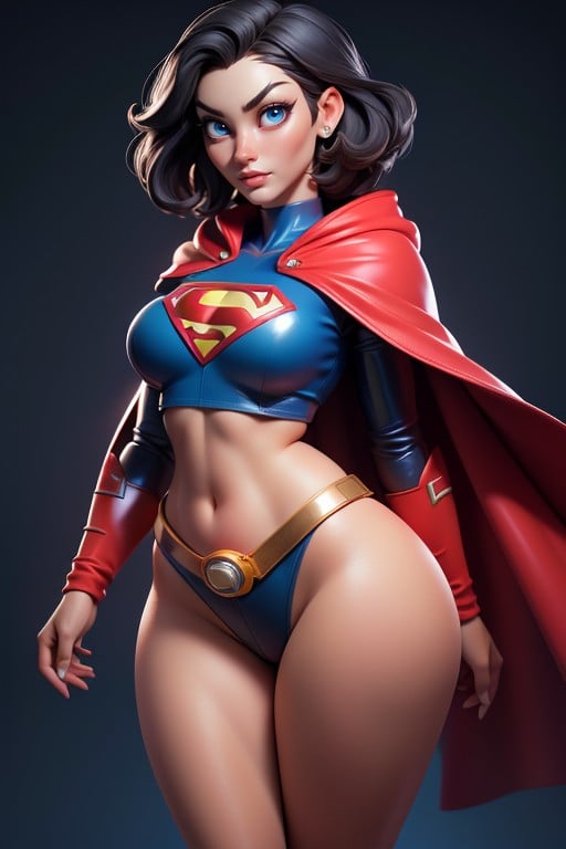 Super Woman, Curvy Hips, 3d (カートゥーン)AIポルノ