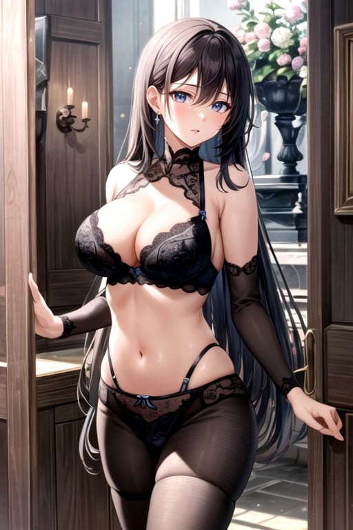 Cum On Breasts, Garterbelt, LingerieAIポルノ