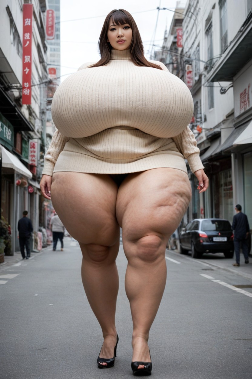 No Nude, Giantess, Long Legs AI Porn