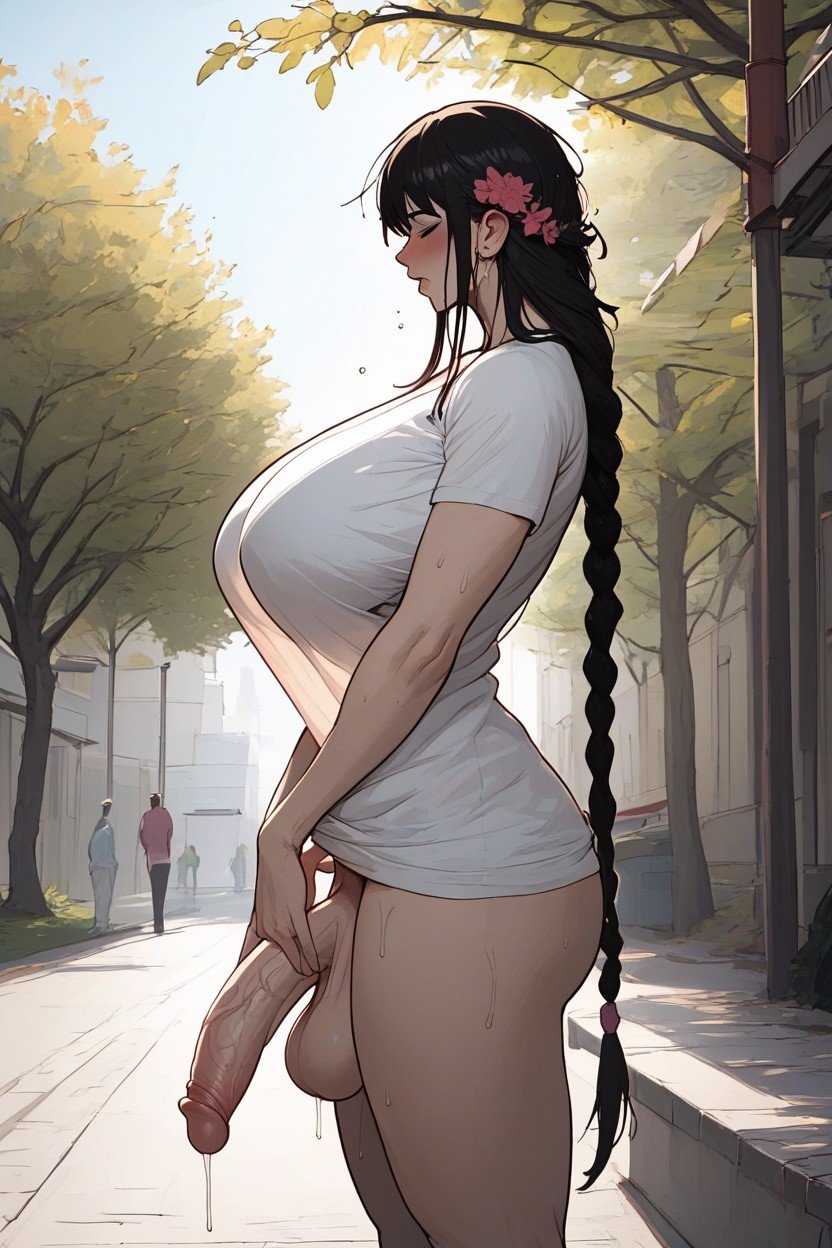 No Pants, At The Park, Side View퍼리 AI 포르노