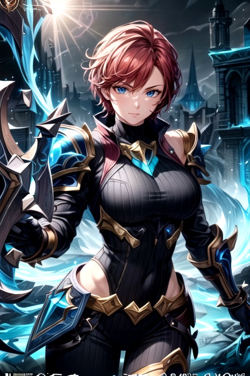 Guantes De Armadura, Vi From League Of Legends, Blue EyesPorno AI Hentai