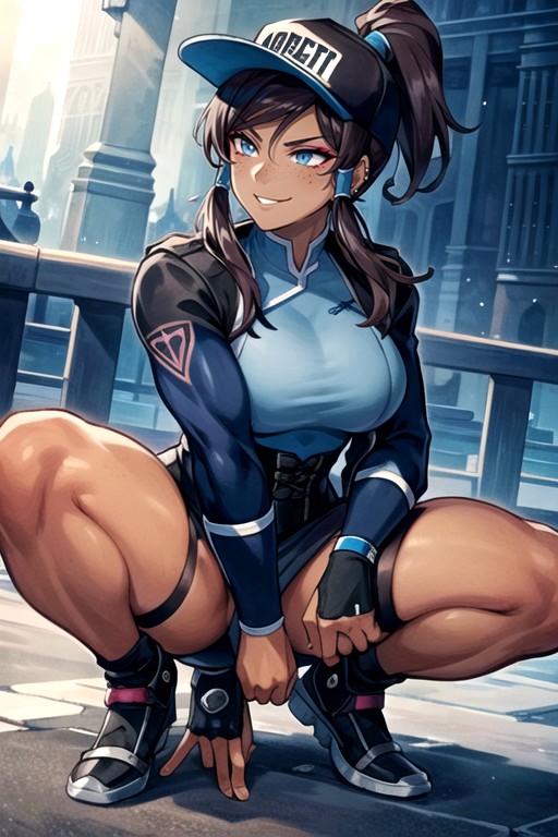 Cheeky Smirk, Smug Expression, PiercingsPorno AI