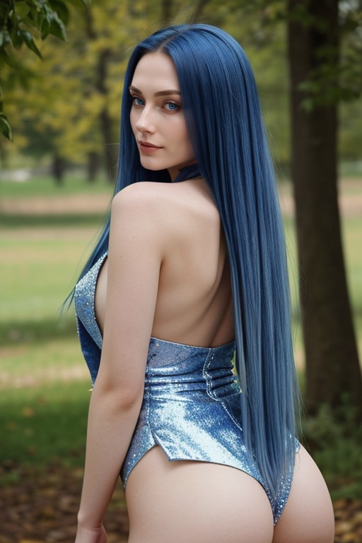 Elastic Ass, Long Blue Hair, Russian人妖AI色情