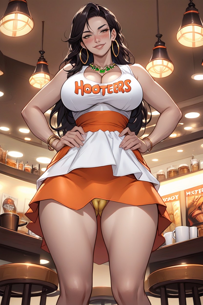 Full Lips, Underboobs Dress, Underboob Hentai AI Porn
