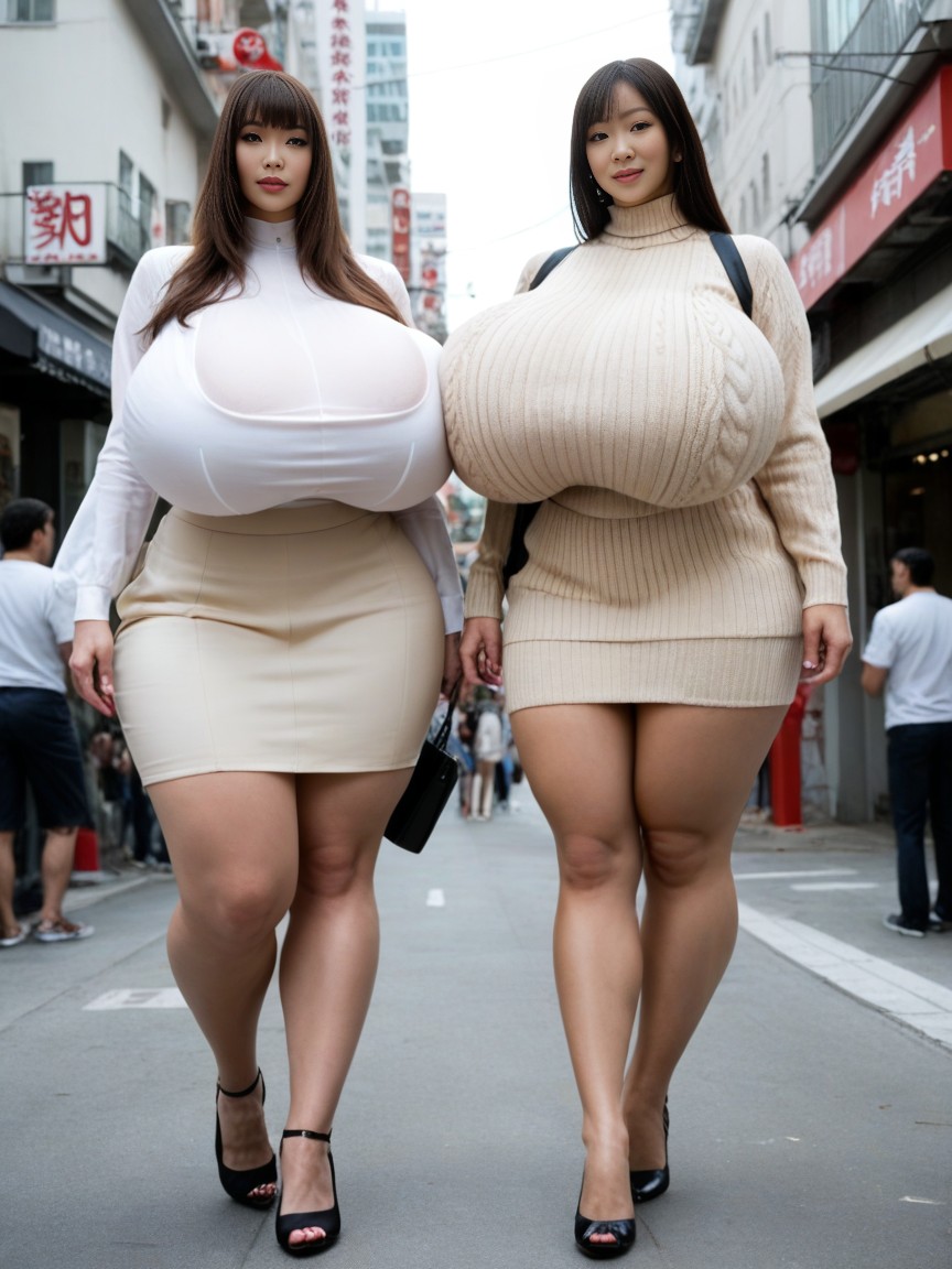 No Waist, Asian, Skinny AI Porn