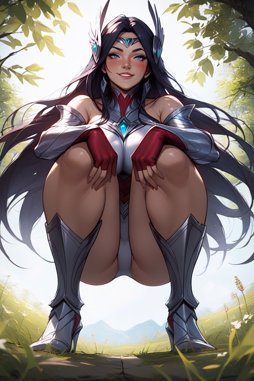 正面视图, 下视角, Irelia League Of LegendsAI黄片