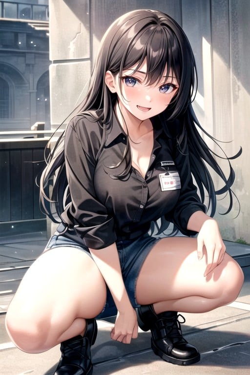 Sfw, Black Hair, Cute Shemale AI Porn