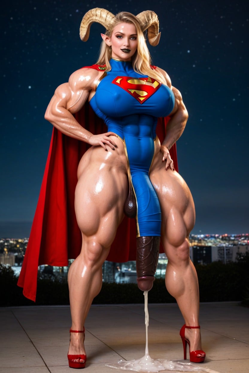 Black Lips, Gigantic Black Penis, Superhero Costume Shemale AI Porn
