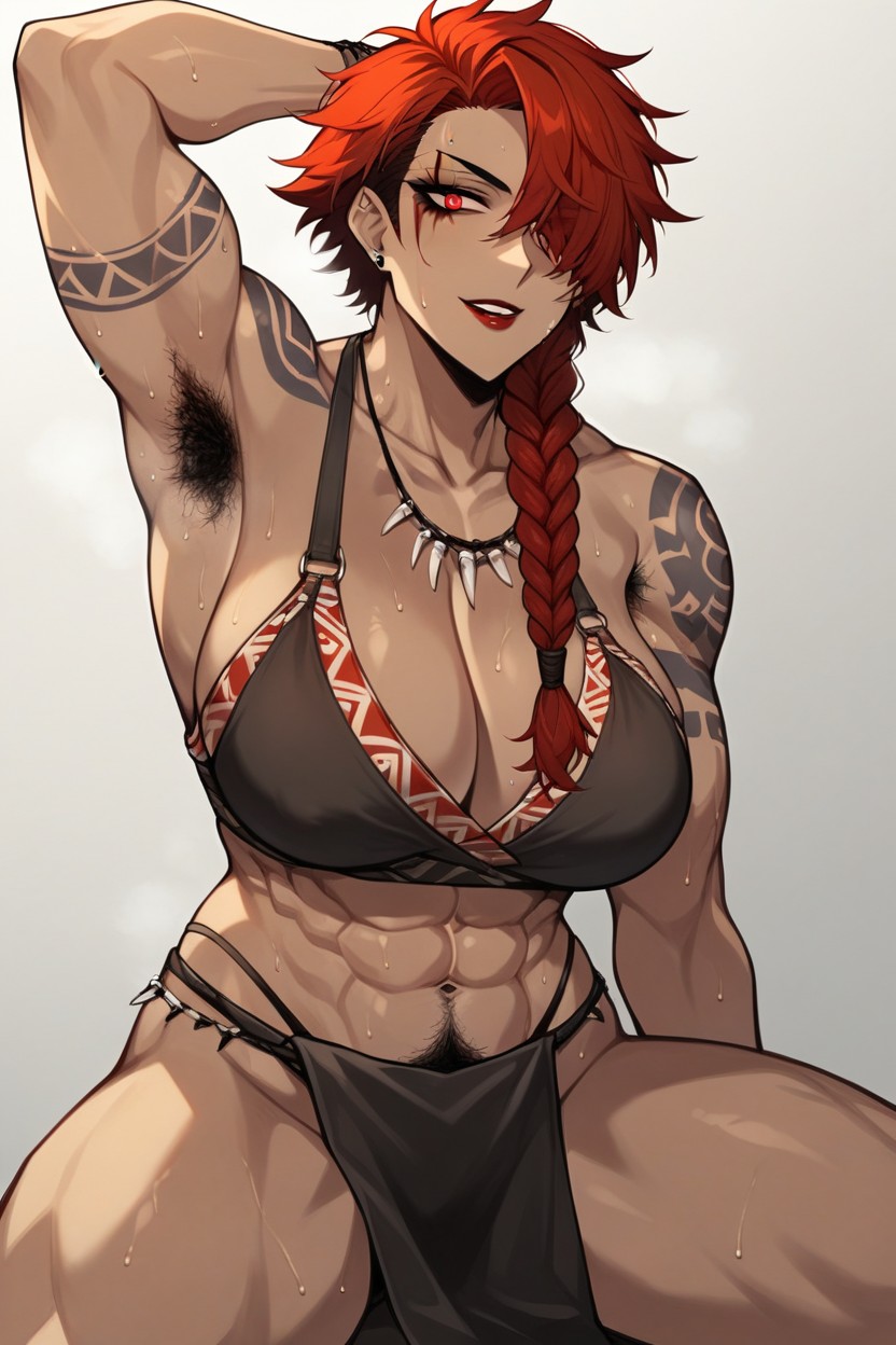 Cool Personality, Healthy, Red Pupils Hentai AI Porn