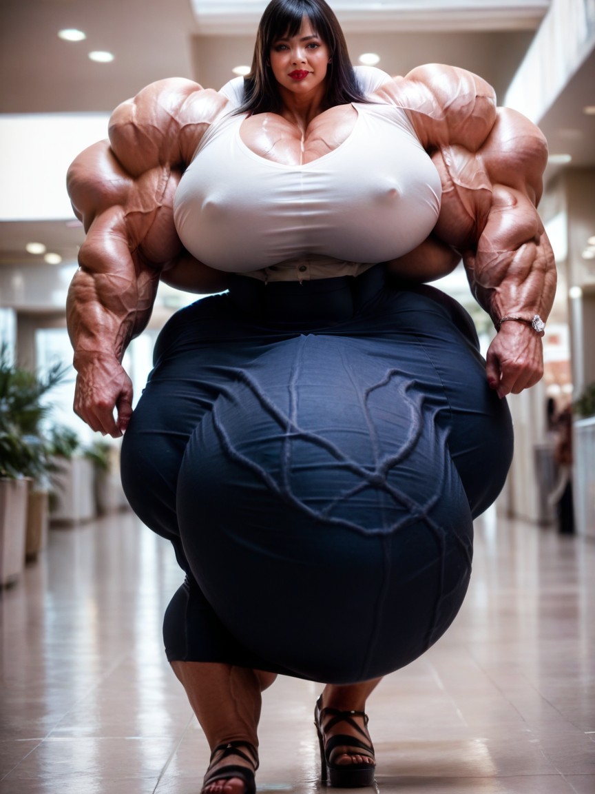 Growing, Hyper Gigantic Testicles, Lipstick Shemale AI Porn
