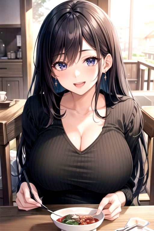 Japonais, Gros Seins, Pull-overPorno IA