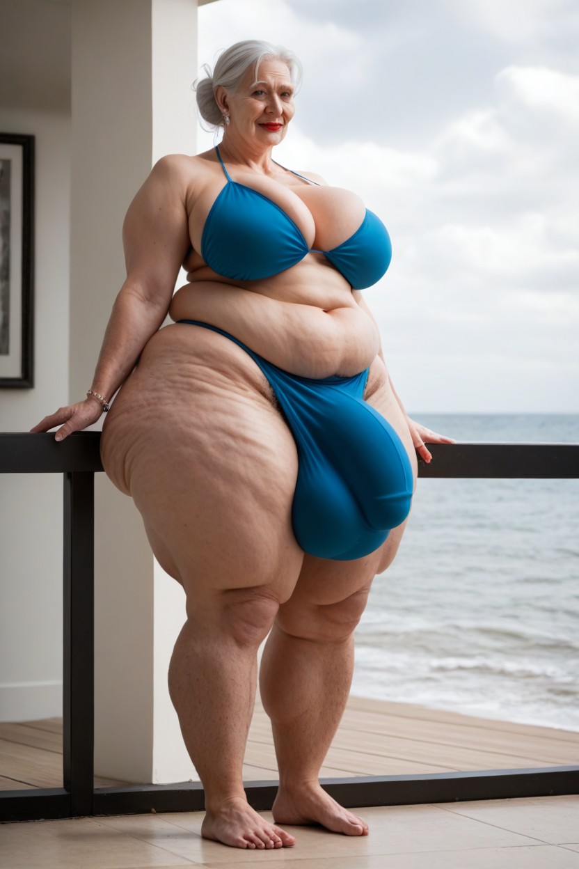 Huge Bulge Under Clothing, Full Body, Extremely Large Ass Shemale AI Porn