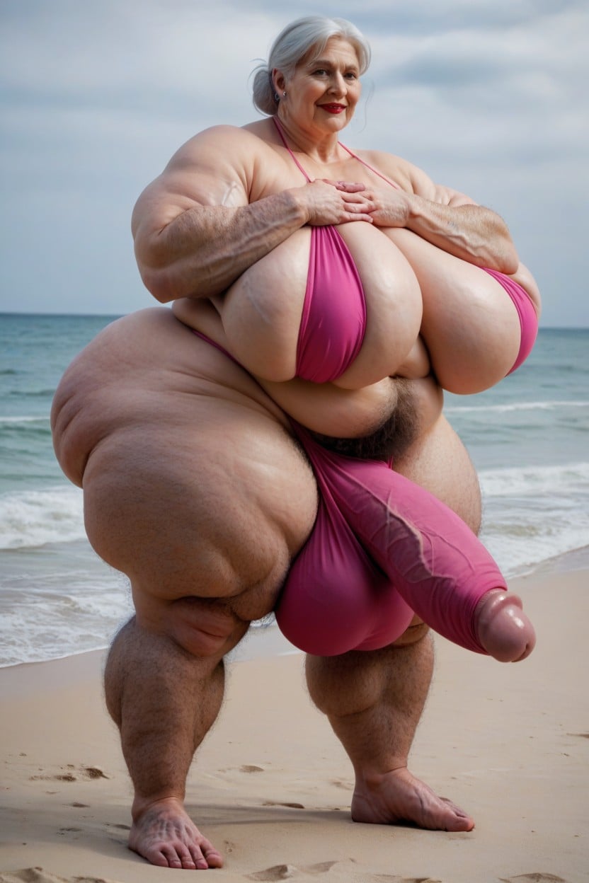 Extreme Hairy Balls No Glasses, Pudgy, Natural Saggy Breast Shemale AI Porn