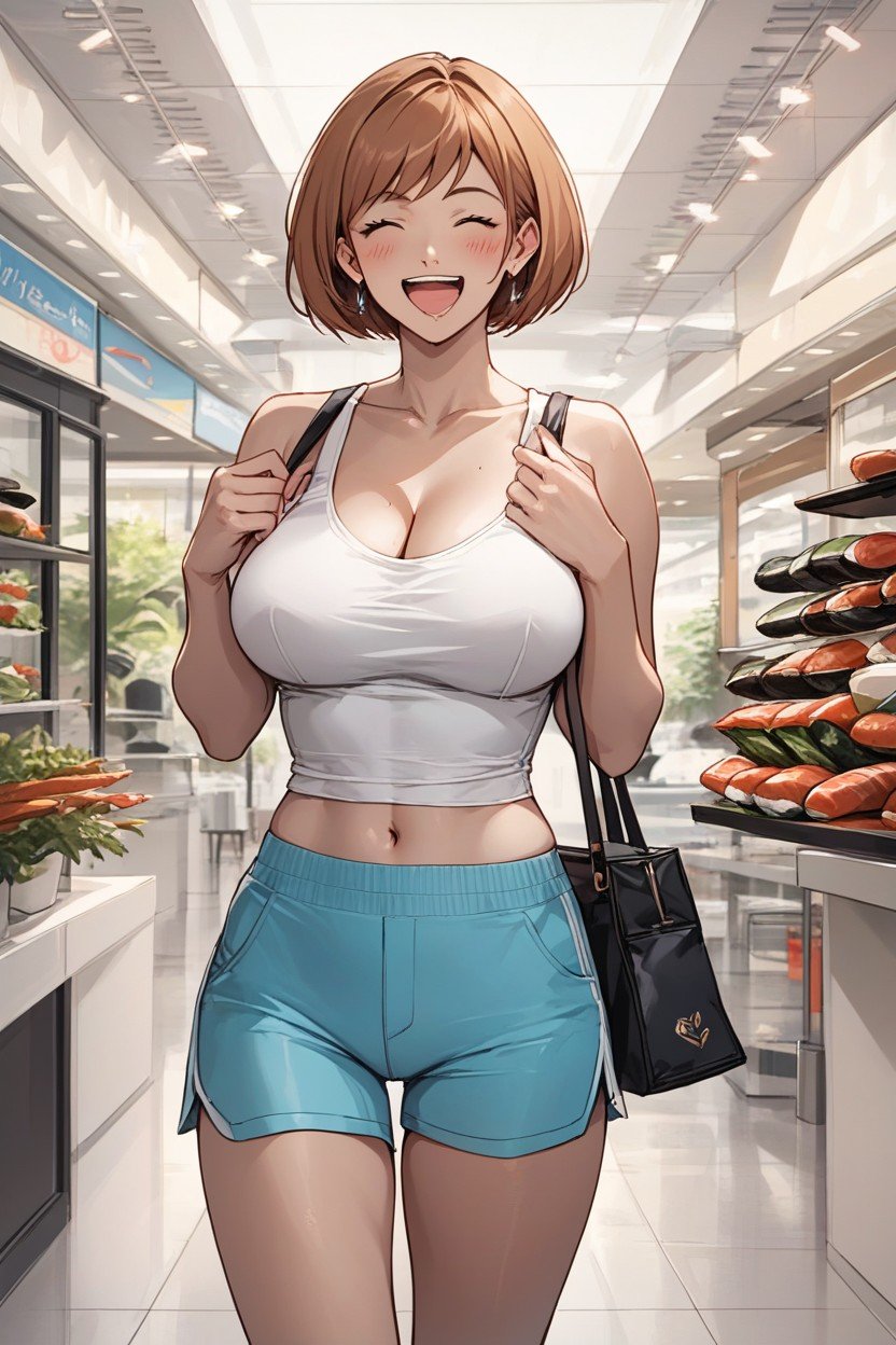 Tank Top, Mall, Chie Satonaka Furry AI Porn