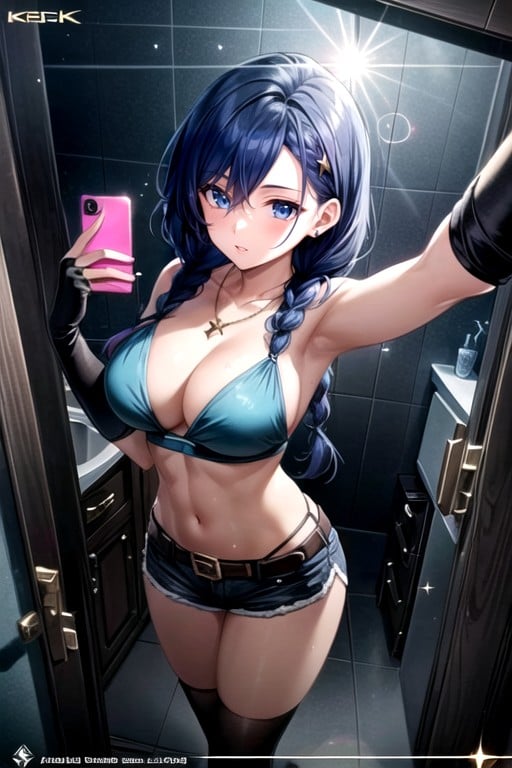 Gros Seins, Selfie, Fond D'écranPorno IA Hentai