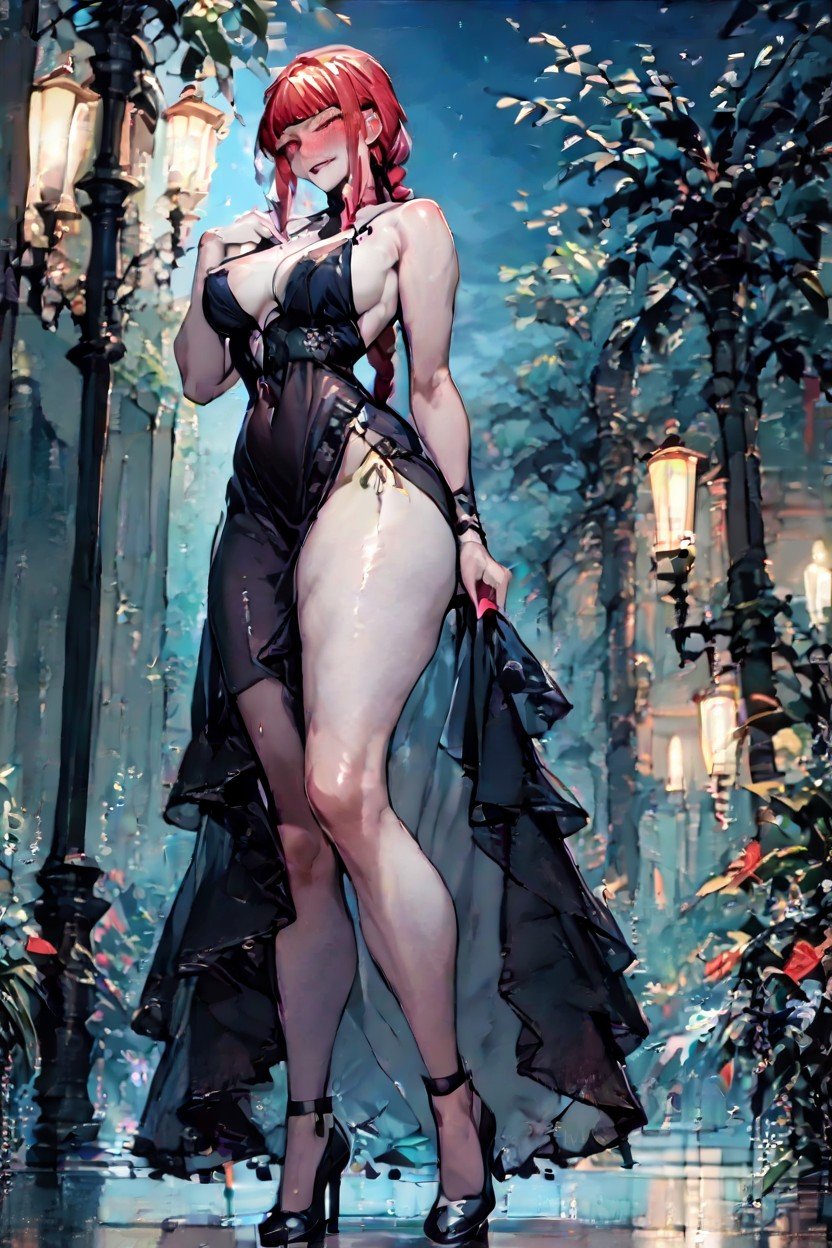 Black Night Gown Dress, 高潮, 巨臀AI獸人黃片