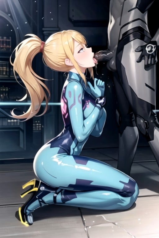 Ahegao, Samus (metroid), Blow Job (3rd Person) Hentai AI Porn