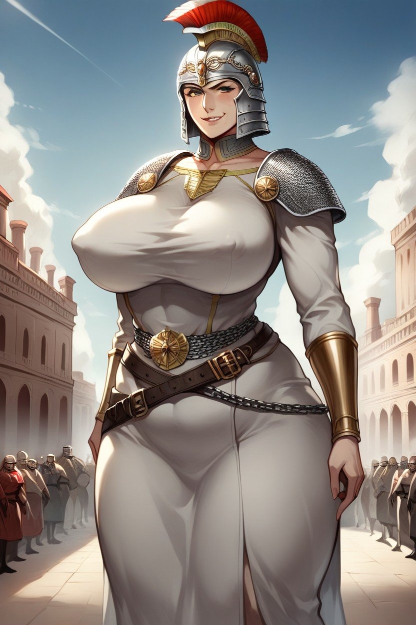 Roman Legionnaire's Belt, Veinteañera, Huge Round ButtPorno AI