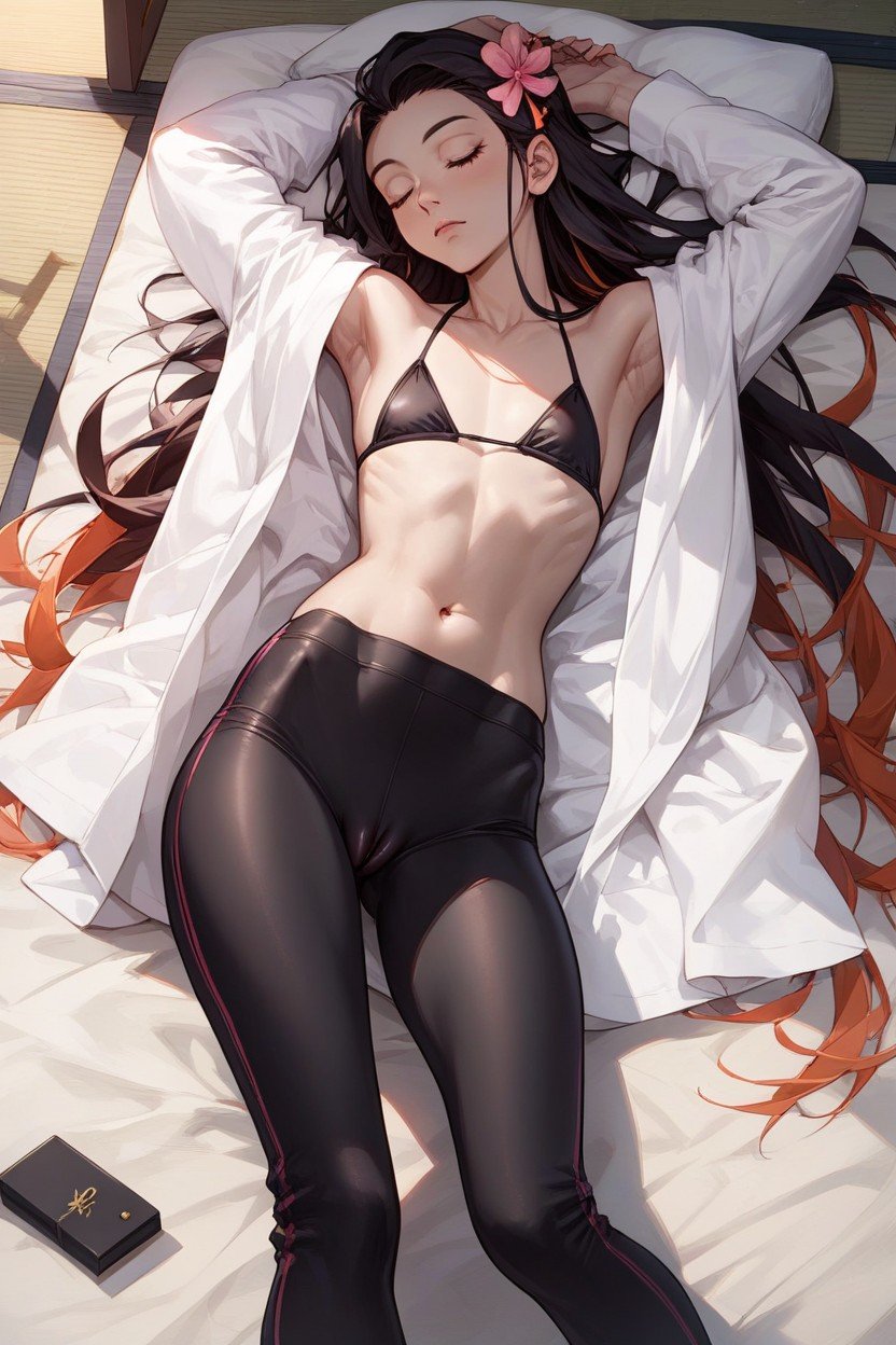 Flat Chest, Pantalones De Yoga, Nezuko From Demon SlayerPorno AI