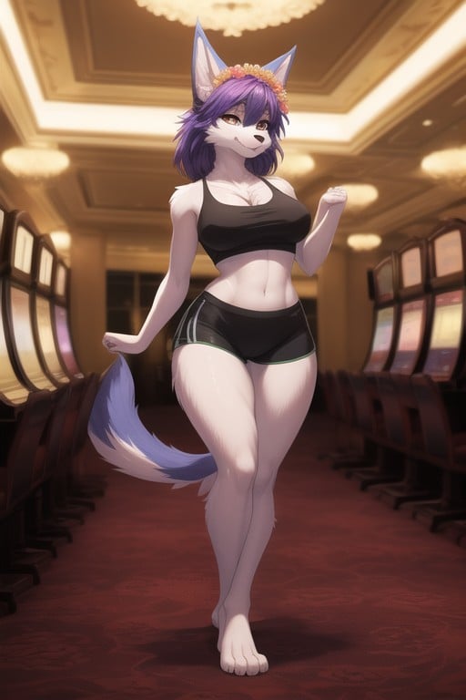 Shorts Deportivos, Cuerpo Completo, CasinoPorno AI Furry