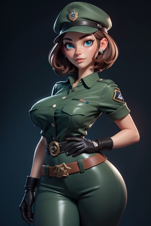 Thick Thighs, 短袖, 軍服AI黃片