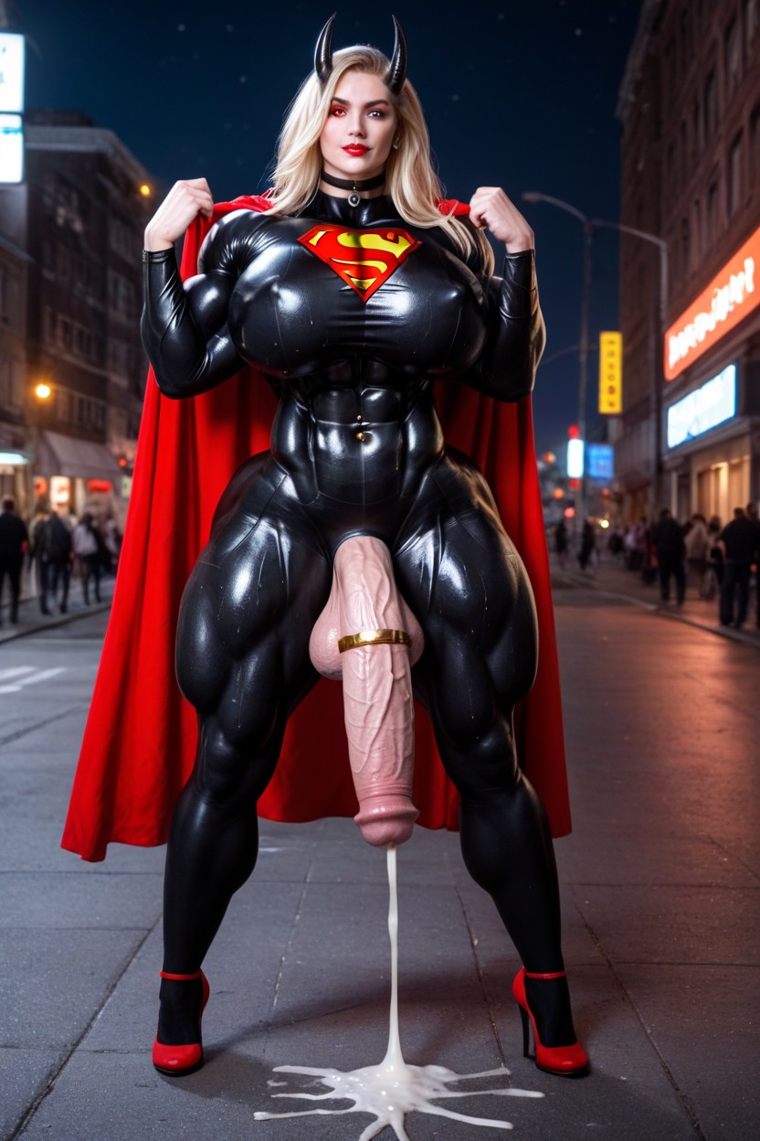 Supergirl, Superhero Fullbodysuit, Giantess Shemale AI Porn