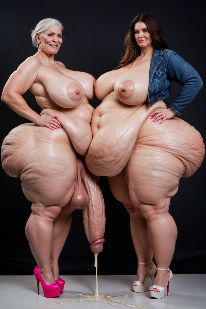Gigantic Balls, Stretch Marks On Breasts, Ssbbw Shemale AI Porn