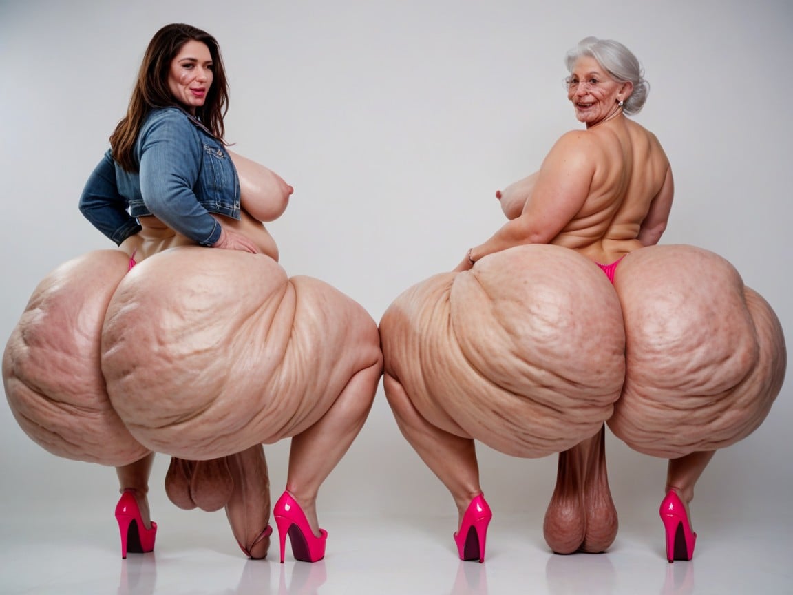 Ssbbw, Parted Breasts, Drooping Breasts Transfrau KI Porno
