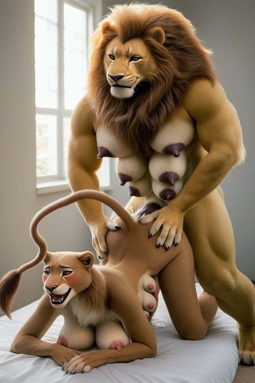 Hardcore Sex, Penis Inside Pussy, Big Nipples Furry AI Porn