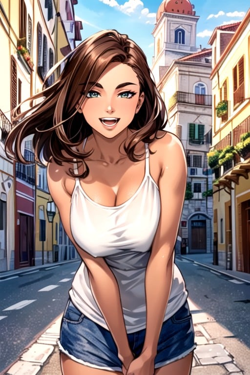 Italian Village, 30+, Cotton Shorts AI Porn