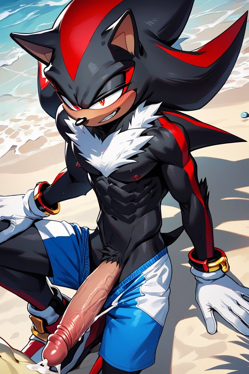 Shadow's Cock Is Really Big In His Underpants And Shadow Cums In His Underpants, Bigcum, 大AI兽人黄片