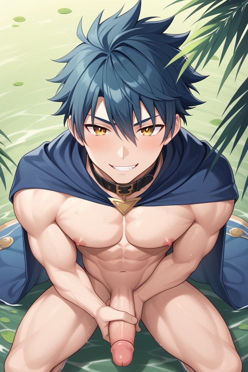 Lake, Masturbation, Smug Expression AI Gay Porn