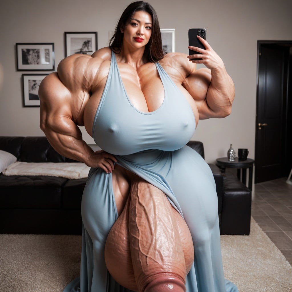 Growth, Muscular, Asian Shemale AI Porn