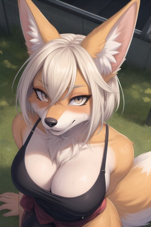 Sweaty, Gyaru, Fox Furry AI Porn