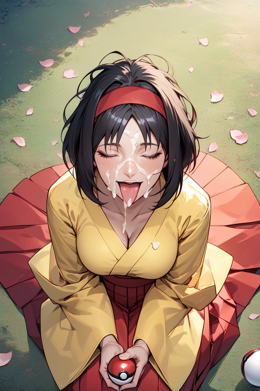 Petals, Hair, Happy Hentai AI Porn