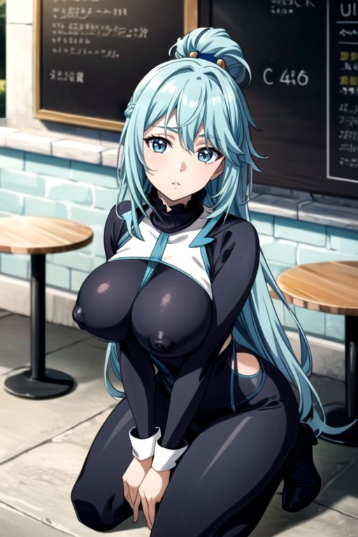 Aqua (konosuba), Screencap, Látex BodysuiteKI Porno